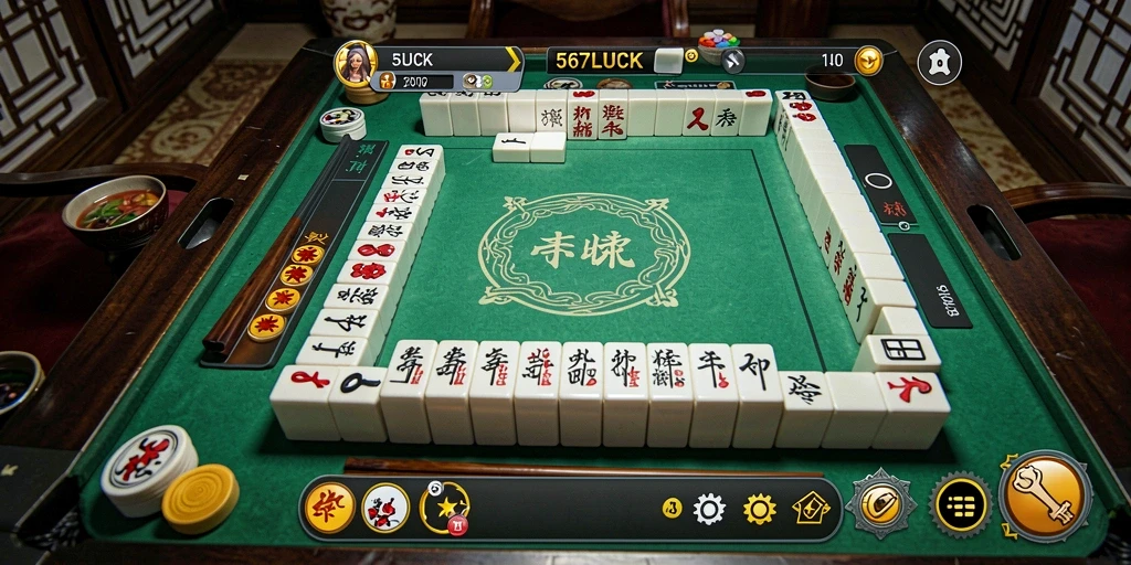 Tampilan gameplay Mahjong yang menantang di 567LUCK.