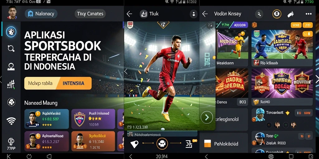 Tampilan menarik dan gameplay seru dalam aplikas Sportsbook 77RP.