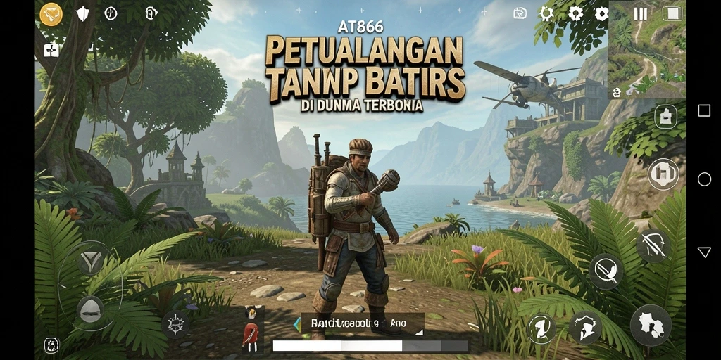 Tampilan utama gameplay AT866 di dunia terbuka yang luas.