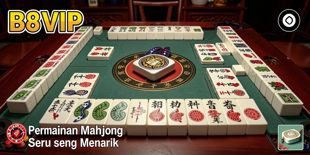 Tampilan gameplay B8VIP yang menarik dan interaktif pada papan Mahjong.