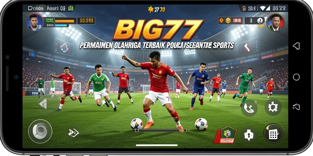 Tangkapan layar BIG77 menampilkan pertandingan olahraga yang seru dan dinamis.