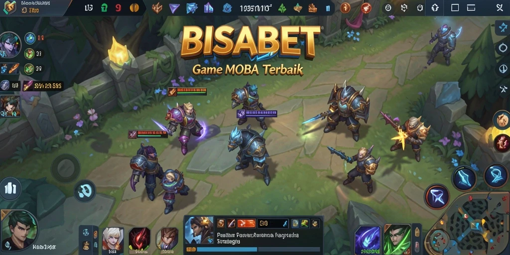 Gameplay seru BISABET dengan pertarungan strategi tim yang intens.