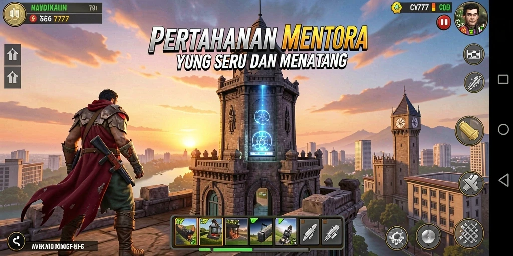 Tampilan gameplay seru dalam CV777 yang menguji strategi Tower Defense.