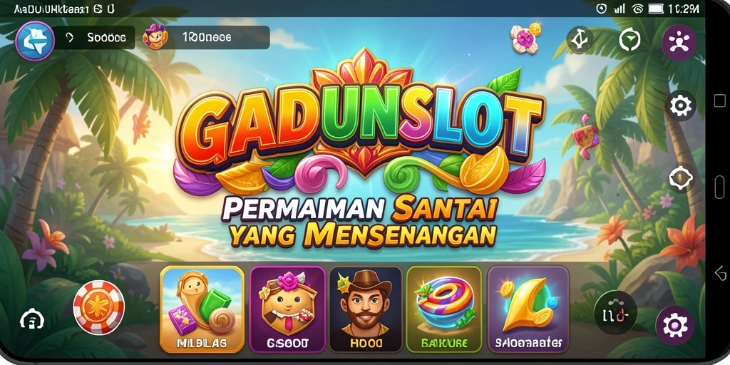 Tampilan gameplay menarik dari GADUNSLOT dengan grafis yang cerah.