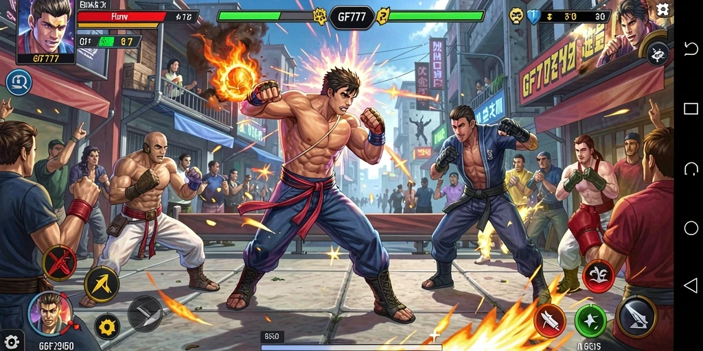 Tampilan spektakuler gameplay dalam GF777 yang mendebarkan.