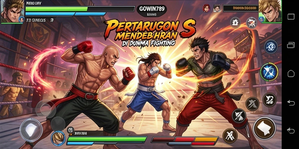 Tangkapan layar GOWIN789 menampilkan aksi pertarungan yang intens dan seru.