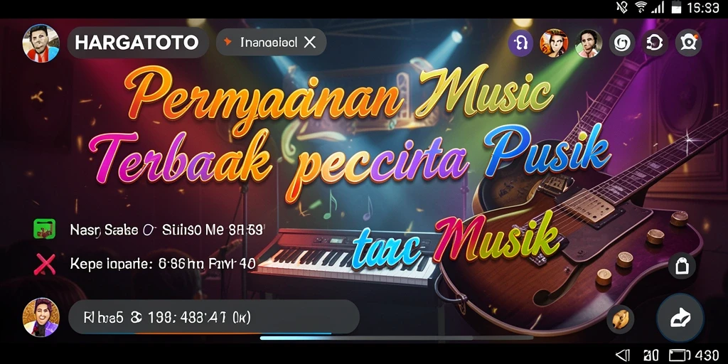 Screenshot gameplay HARGATOTO yang menunjukkan tantangan musik yang seru.