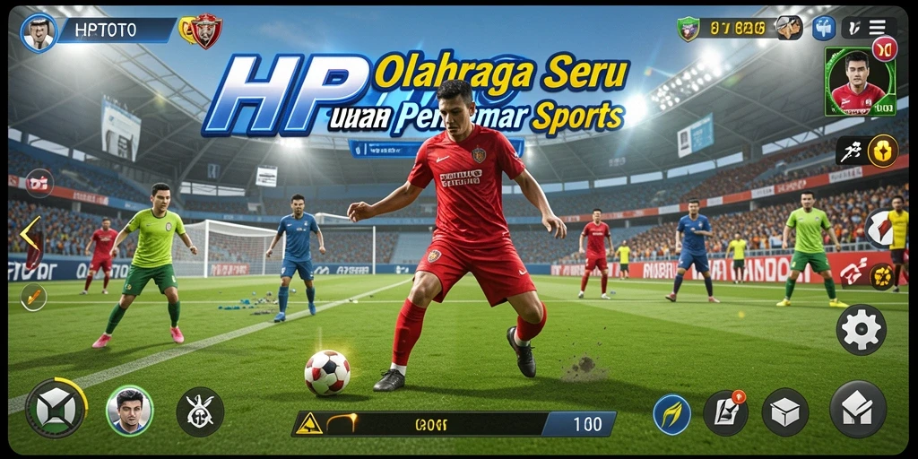 Screenshot gameplay HPTOTO menampilkan aksi pertandingan olahraga yang seru.