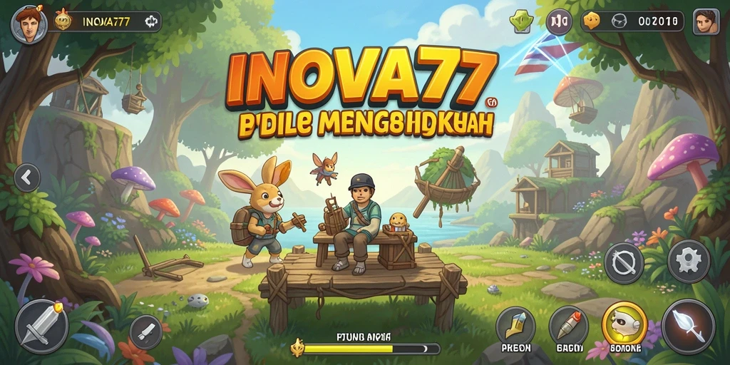 Tampilan gameplay <strong>INOVA77</strong> yang menawan dengan karakter-karakter menarik.