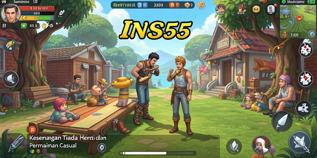 Tampilan gameplay INS55 yang menarik dan menyenangkan.