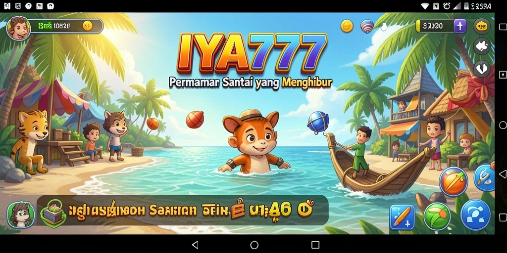 Screenshot utama menampilkan gameplay IYA777 yang penuh warna dan menarik.