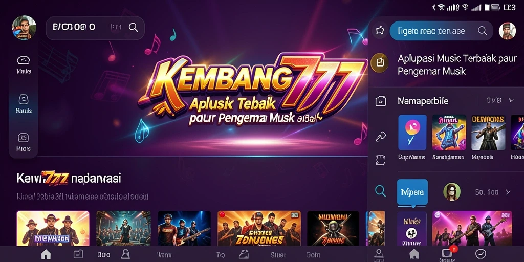 Screenshot gameplay KEMBANG777 yang menampilkan interaksi pengguna dengan aplikasi musik.