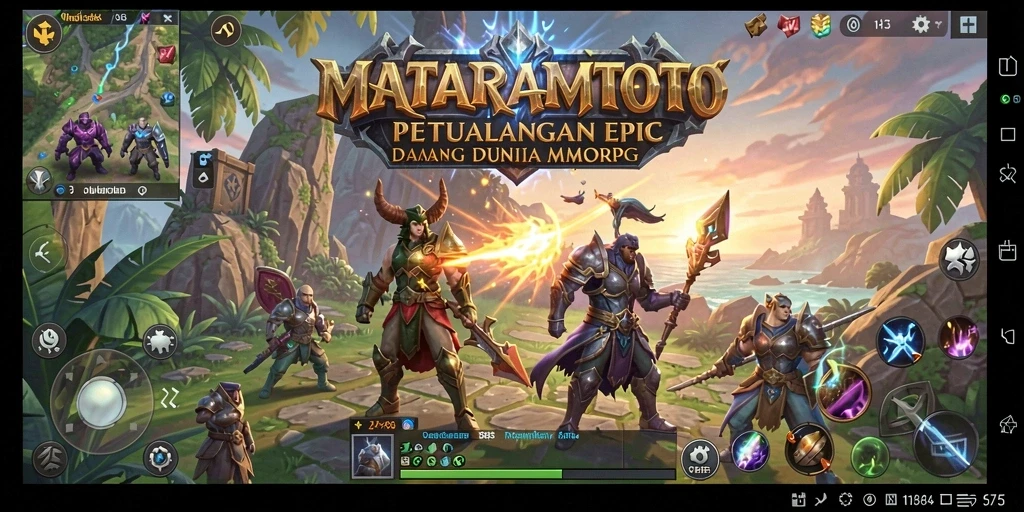 Tampilan gameplay menarik dari MATARAMTOTO dalam mode MMORPG.
