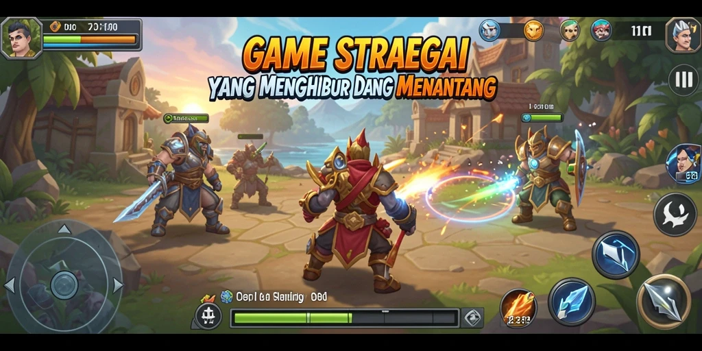 Screenshot ODDIGO menampilkan pertempuran strategis yang intens.