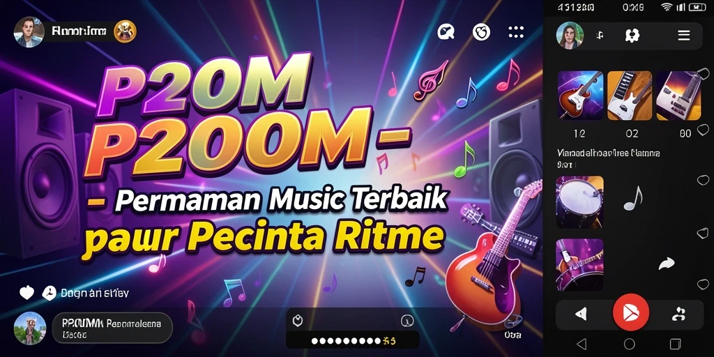 Tampilan gameplay P200M yang seru dan berwarna-warni.