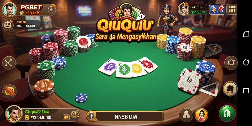 Tampilan aksi seru dalam gameplay QiuQiu PGBET.