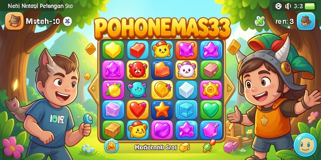 Tangkapan layar utama gameplay seru di POHONEMAS33.