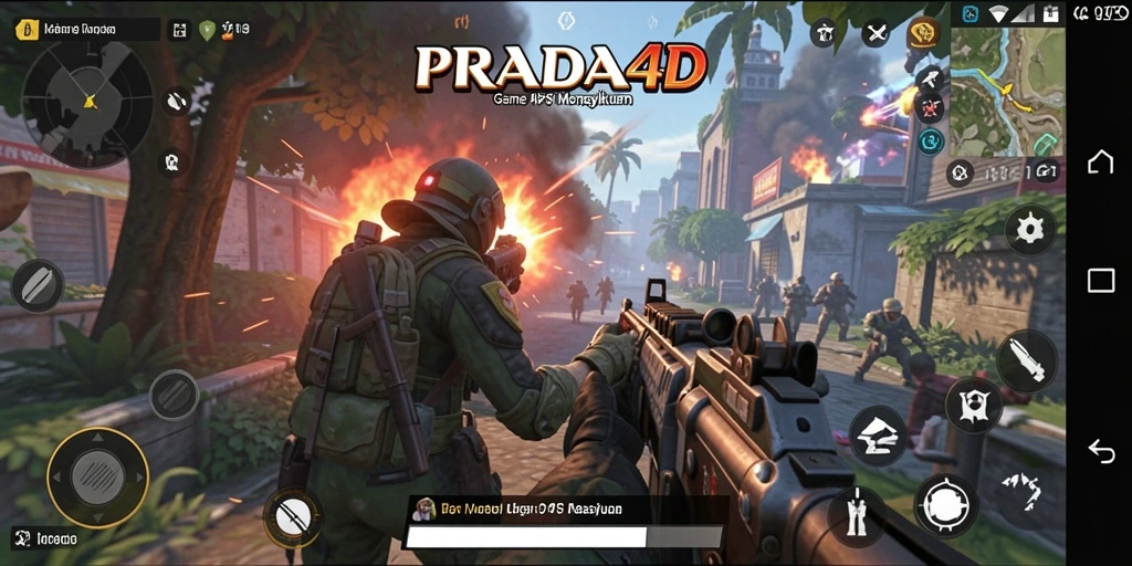 Tampilan menakjubkan dari gameplay PRADA4D dengan aksi yang dinamis.