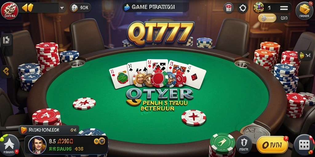 Screenshot QT777 menampilkan gameplay Poker yang mendebarkan dan interaktif.