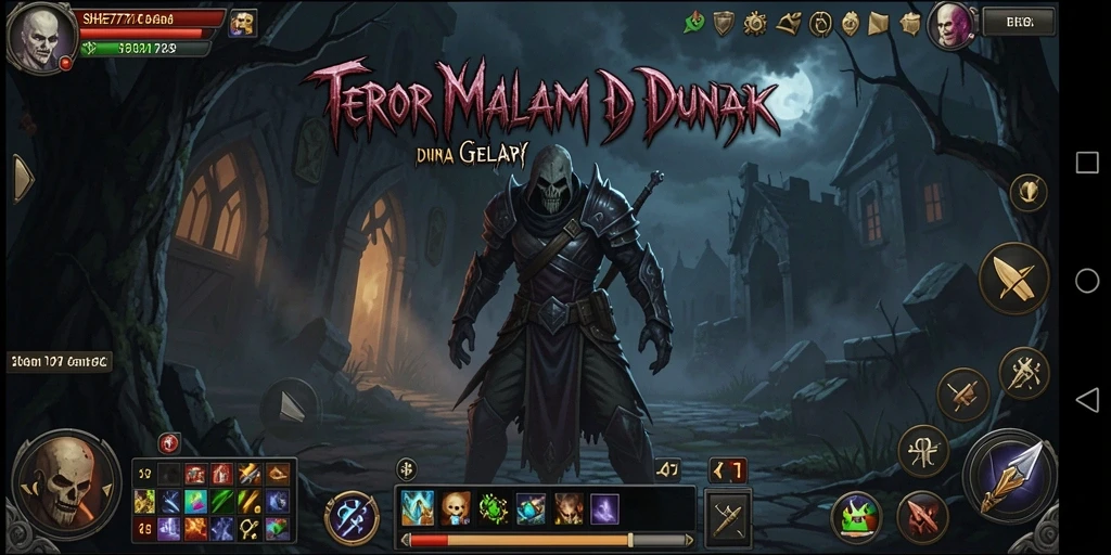 Screenshot gameplay SHE777 menampilkan suasana Horror yang mencekam.