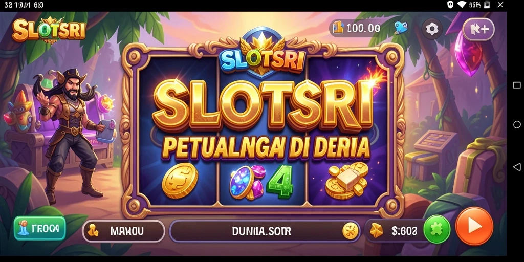 Screenshot utama SLOTSRI menampilkan aksi mendebarkan dalam gameplay Adventure.