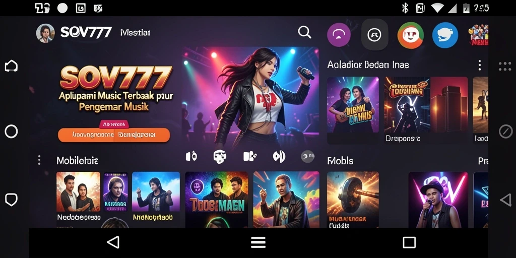 Tampilan gameplay SOV777 yang menghadirkan berbagai genre musik.
