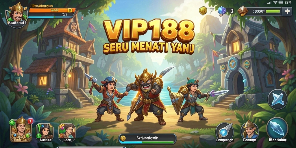 Screenshot menunjukkan gameplay petualangan yang menakjubkan di VIP188.