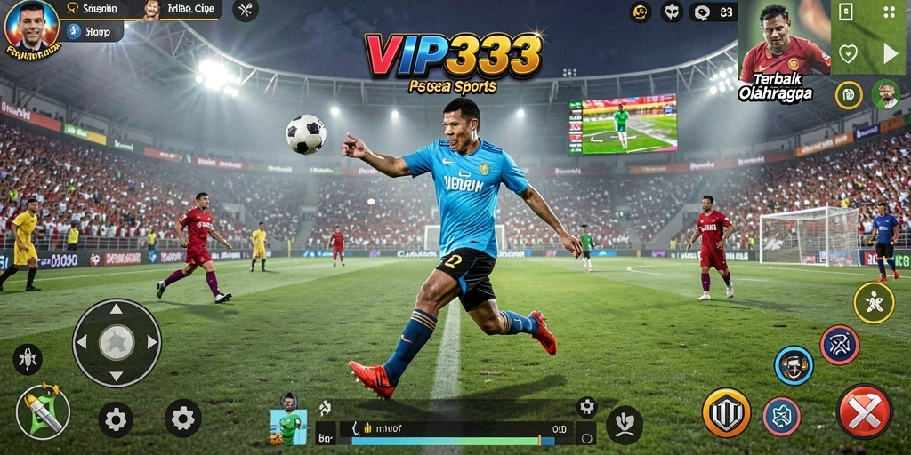 Tampilan gameplay dari aplikasi VIP333 yang menampilkan aksi olahraga seru.