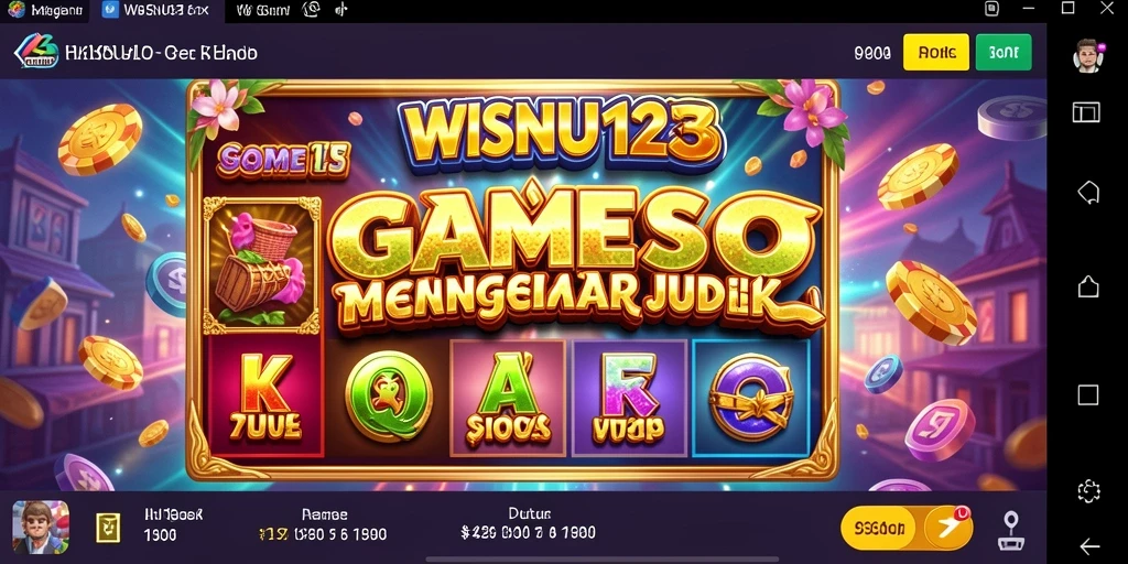 Tampilan gameplay slot WISNU123 yang menarik dan penuh warna.