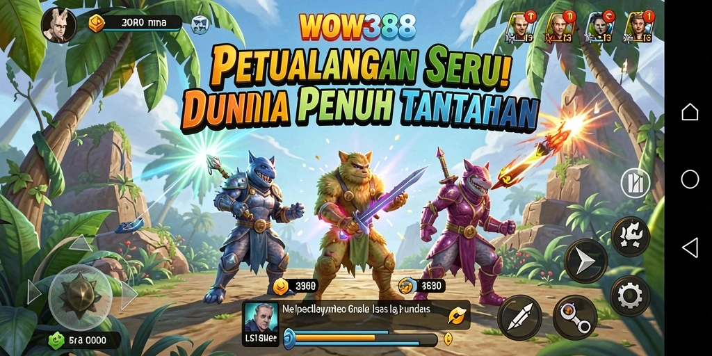Tampilan gameplay WOW388 yang penuh aksi dan petualangan.